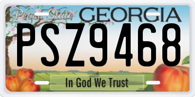GA license plate PSZ9468