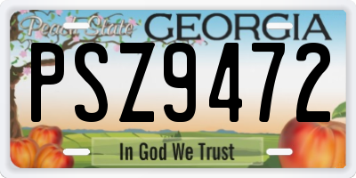 GA license plate PSZ9472