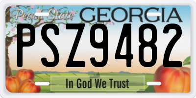 GA license plate PSZ9482