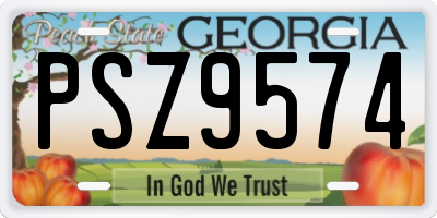 GA license plate PSZ9574