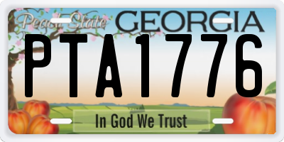 GA license plate PTA1776