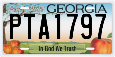 GA license plate PTA1797