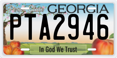 GA license plate PTA2946