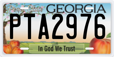 GA license plate PTA2976
