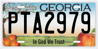 GA license plate PTA2979