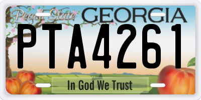 GA license plate PTA4261