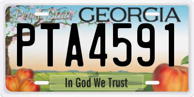 GA license plate PTA4591