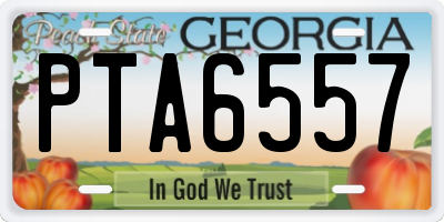 GA license plate PTA6557