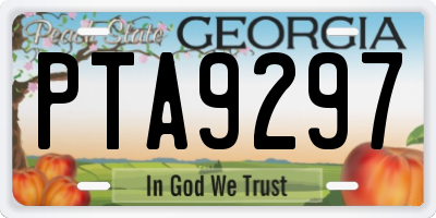 GA license plate PTA9297