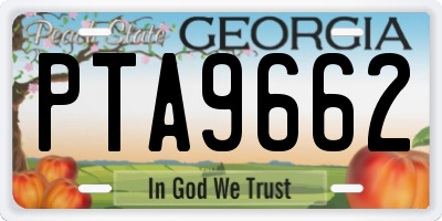 GA license plate PTA9662