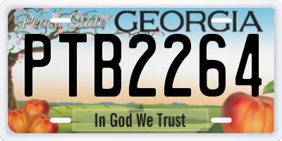 GA license plate PTB2264