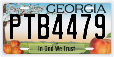 GA license plate PTB4479