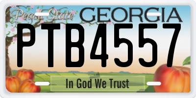 GA license plate PTB4557