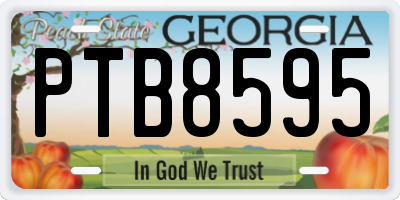 GA license plate PTB8595