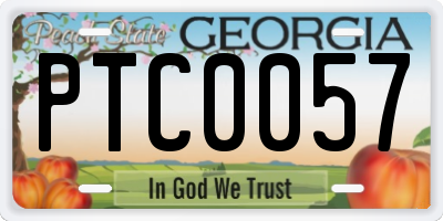 GA license plate PTC0057