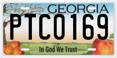 GA license plate PTC0169