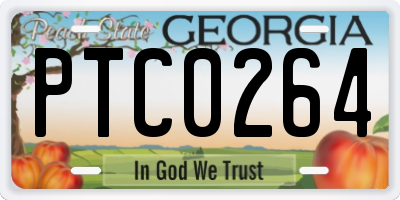 GA license plate PTC0264