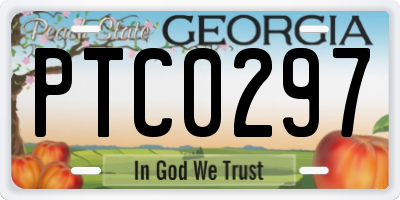 GA license plate PTC0297