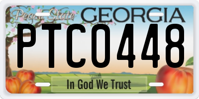 GA license plate PTC0448