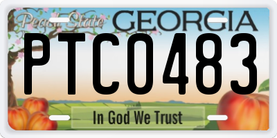 GA license plate PTC0483