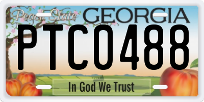 GA license plate PTC0488