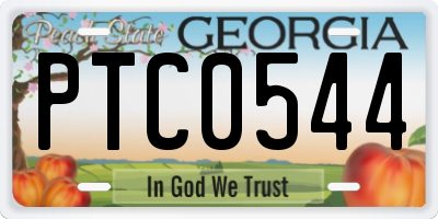 GA license plate PTC0544