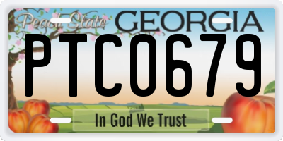 GA license plate PTC0679