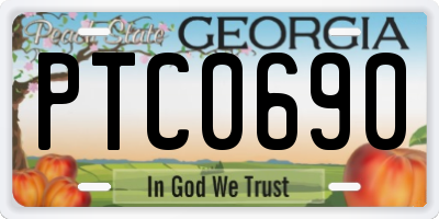 GA license plate PTC0690