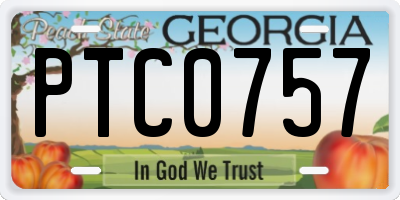 GA license plate PTC0757
