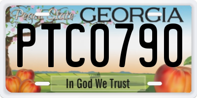 GA license plate PTC0790