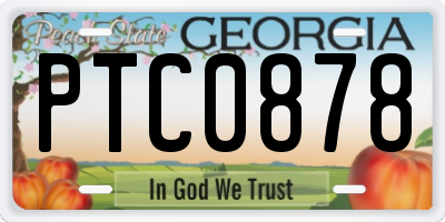GA license plate PTC0878