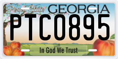 GA license plate PTC0895