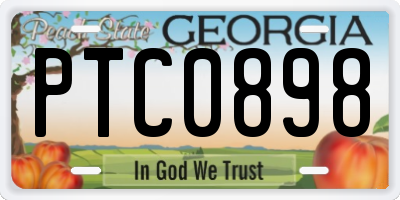 GA license plate PTC0898
