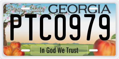 GA license plate PTC0979