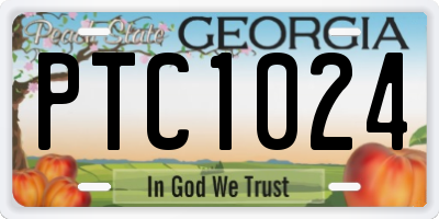 GA license plate PTC1024