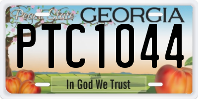 GA license plate PTC1044