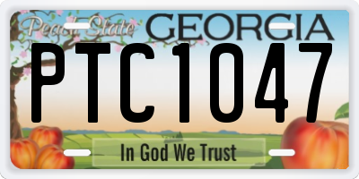 GA license plate PTC1047