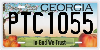 GA license plate PTC1055