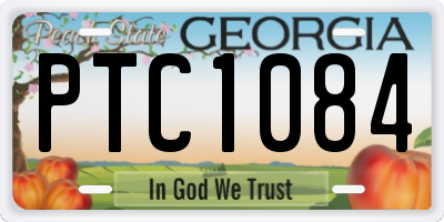GA license plate PTC1084