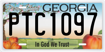 GA license plate PTC1097