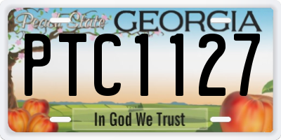 GA license plate PTC1127