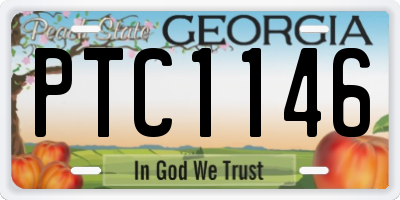 GA license plate PTC1146