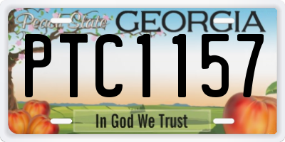 GA license plate PTC1157