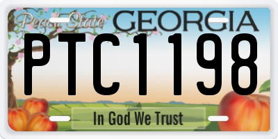 GA license plate PTC1198
