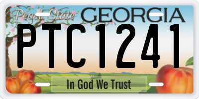 GA license plate PTC1241