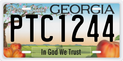 GA license plate PTC1244