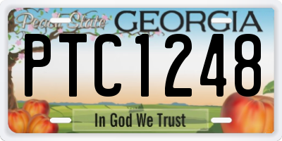 GA license plate PTC1248