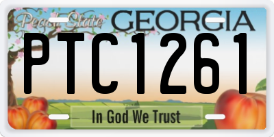 GA license plate PTC1261