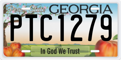 GA license plate PTC1279