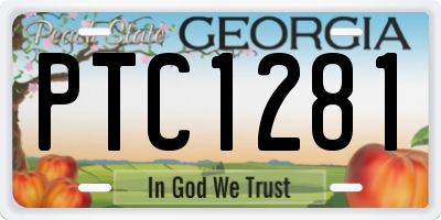GA license plate PTC1281